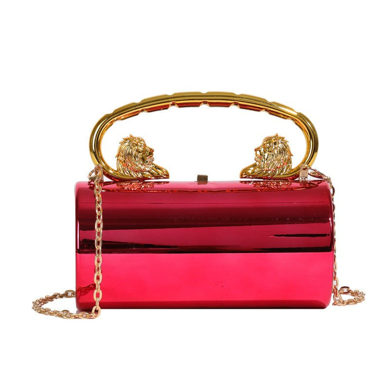 Solid Color Acrylic Chain Crossbody Bag