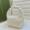 Pearl Beaded Acrylic Stone Bucket Bag