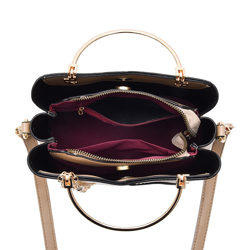 Color Block Bucket Crossbody Bag