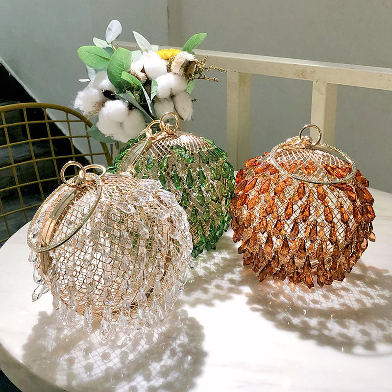 Acrylic Birdcage Waterdrop Dinner Bag