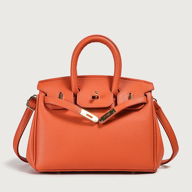 Vegan Leather Top Handle Tote Bag