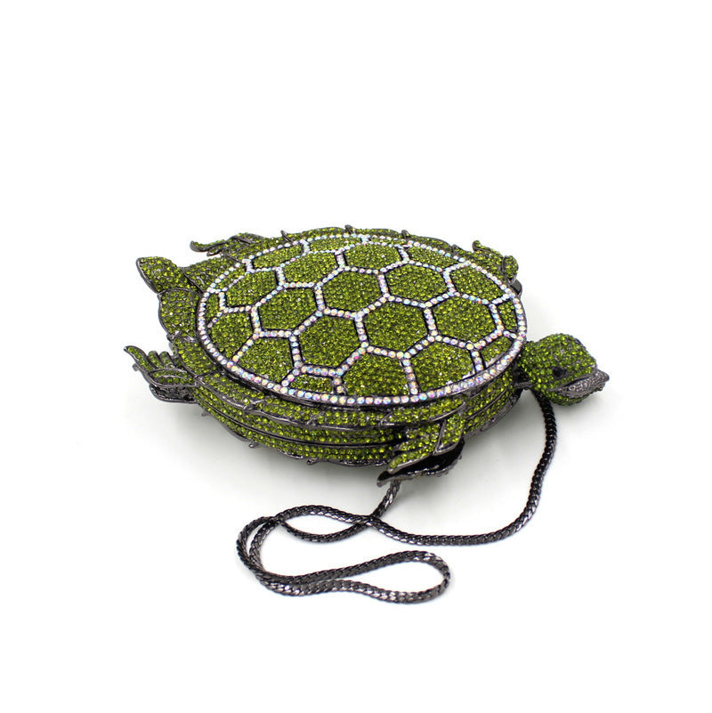 Green Turtle Crystal Evening Minaudiere