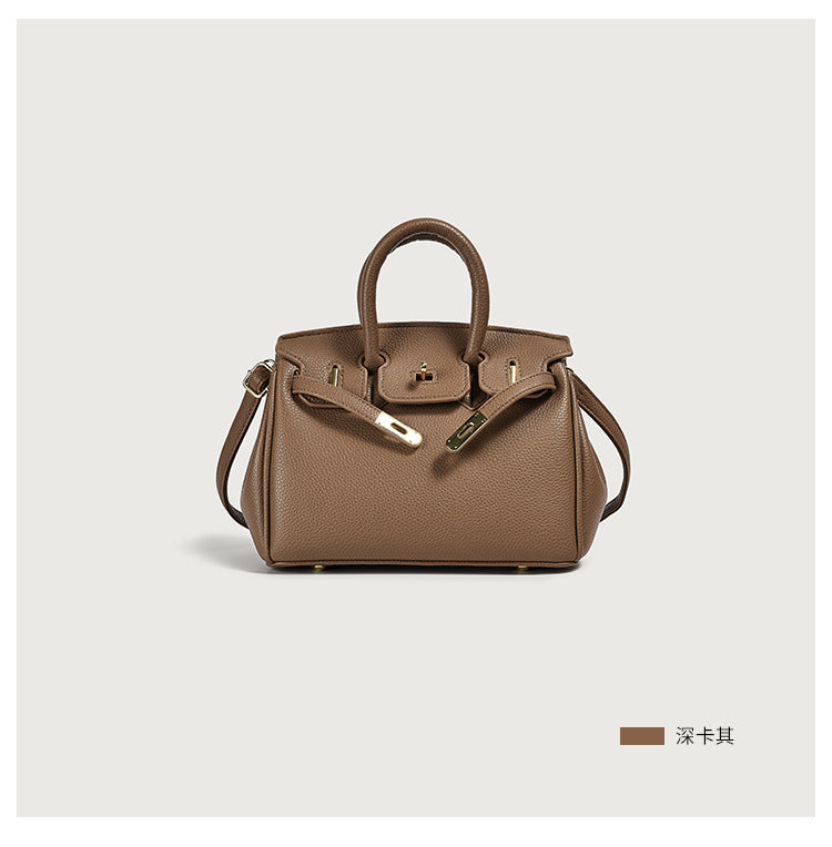 Vegan Leather Top Handle Tote Bag