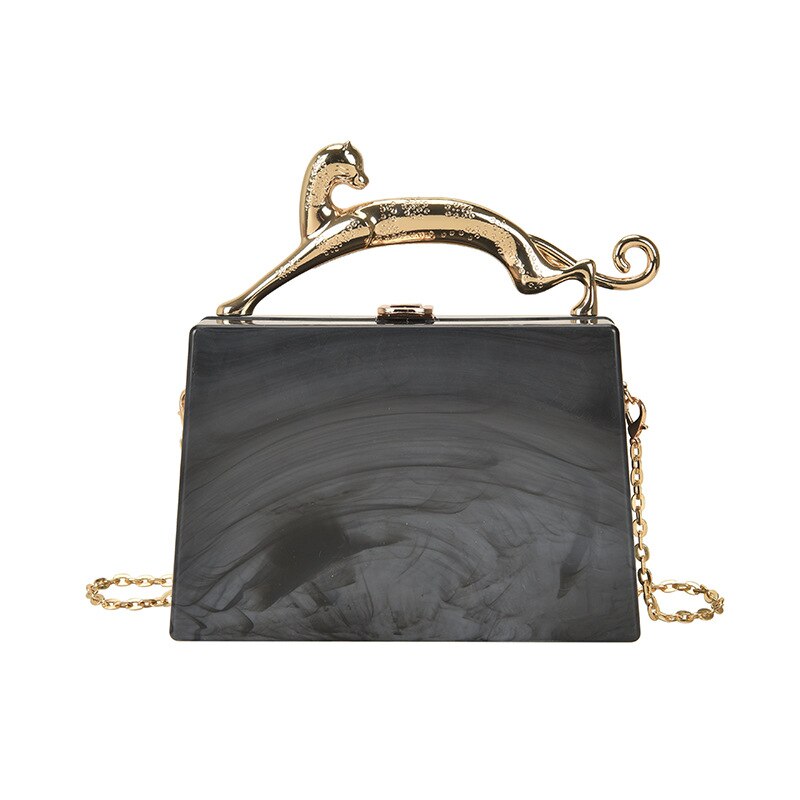 Colorblock Acrylic Box Bag
