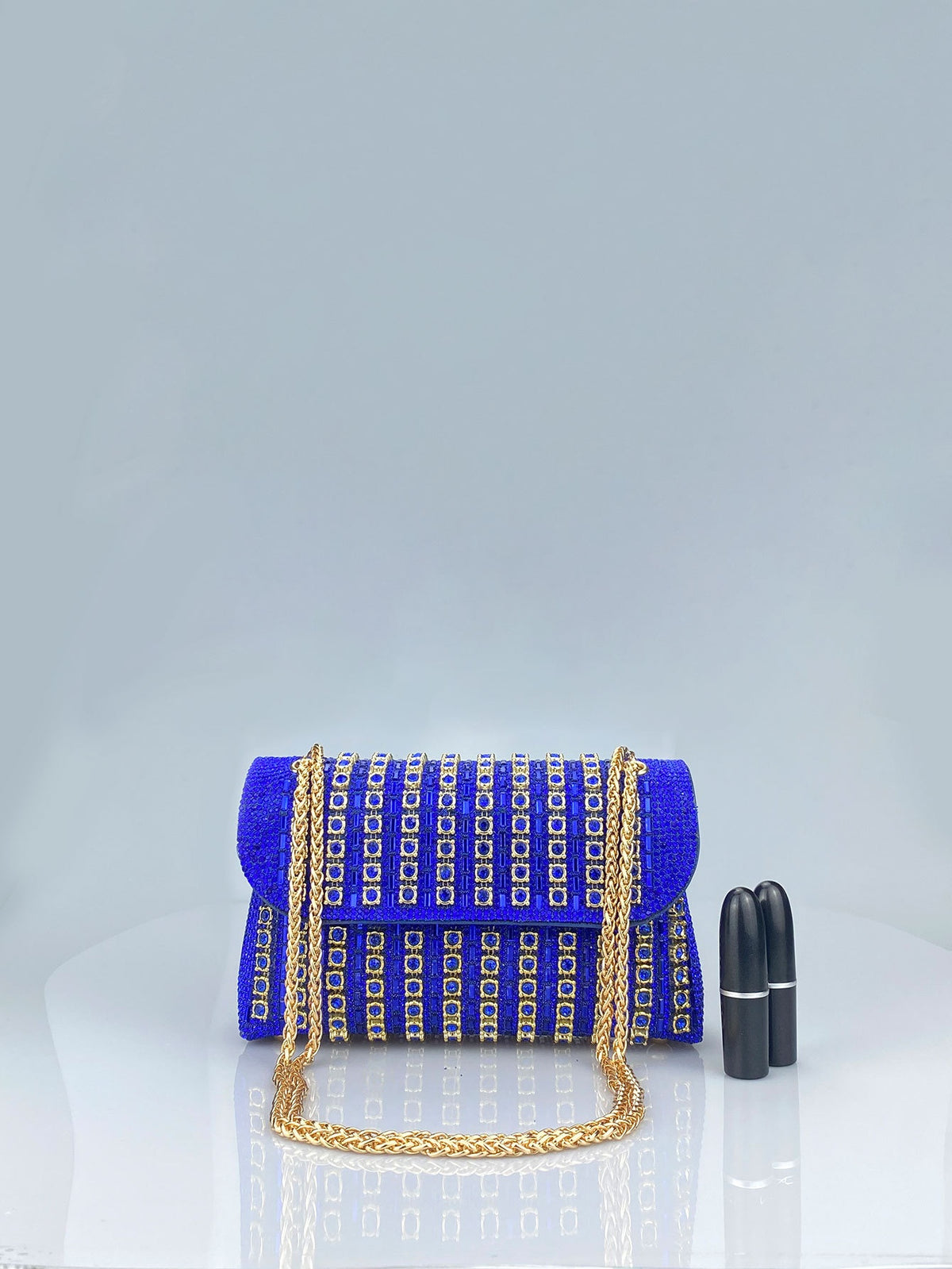 Rhinestone Brooch Evening Clutch