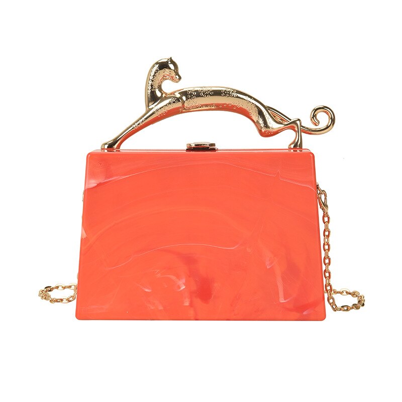 Colorblock Acrylic Box Bag
