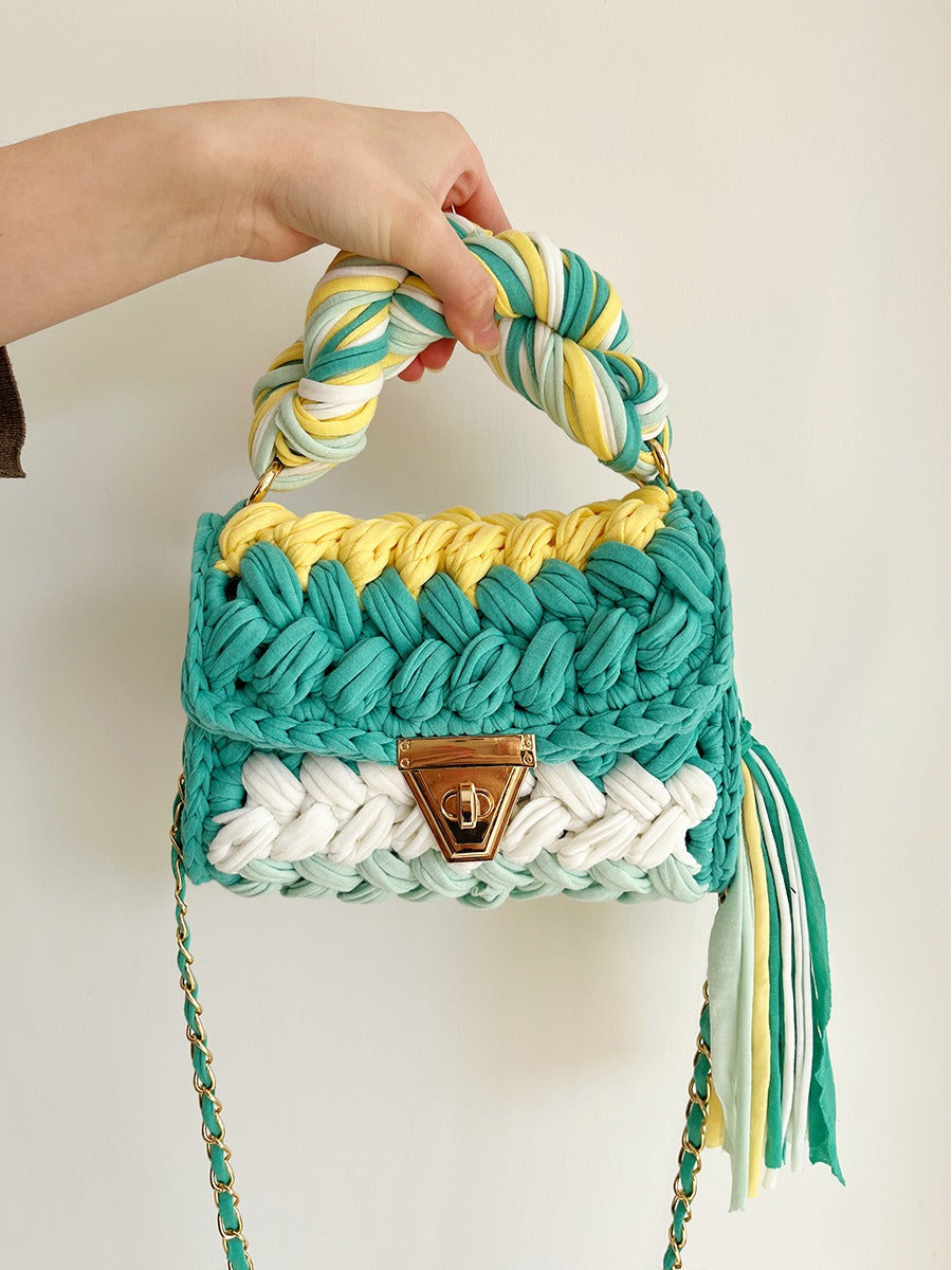 Crochet Tassel Shoulder Bag