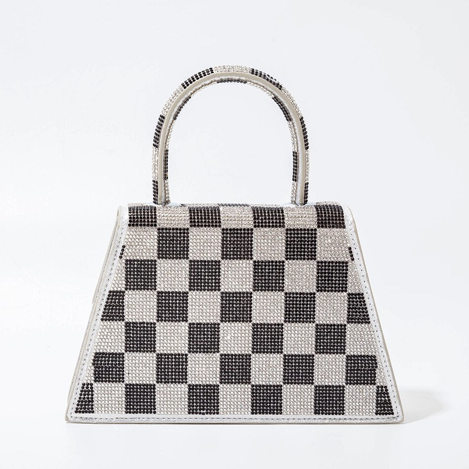 Checkerboard Crystal Clutch