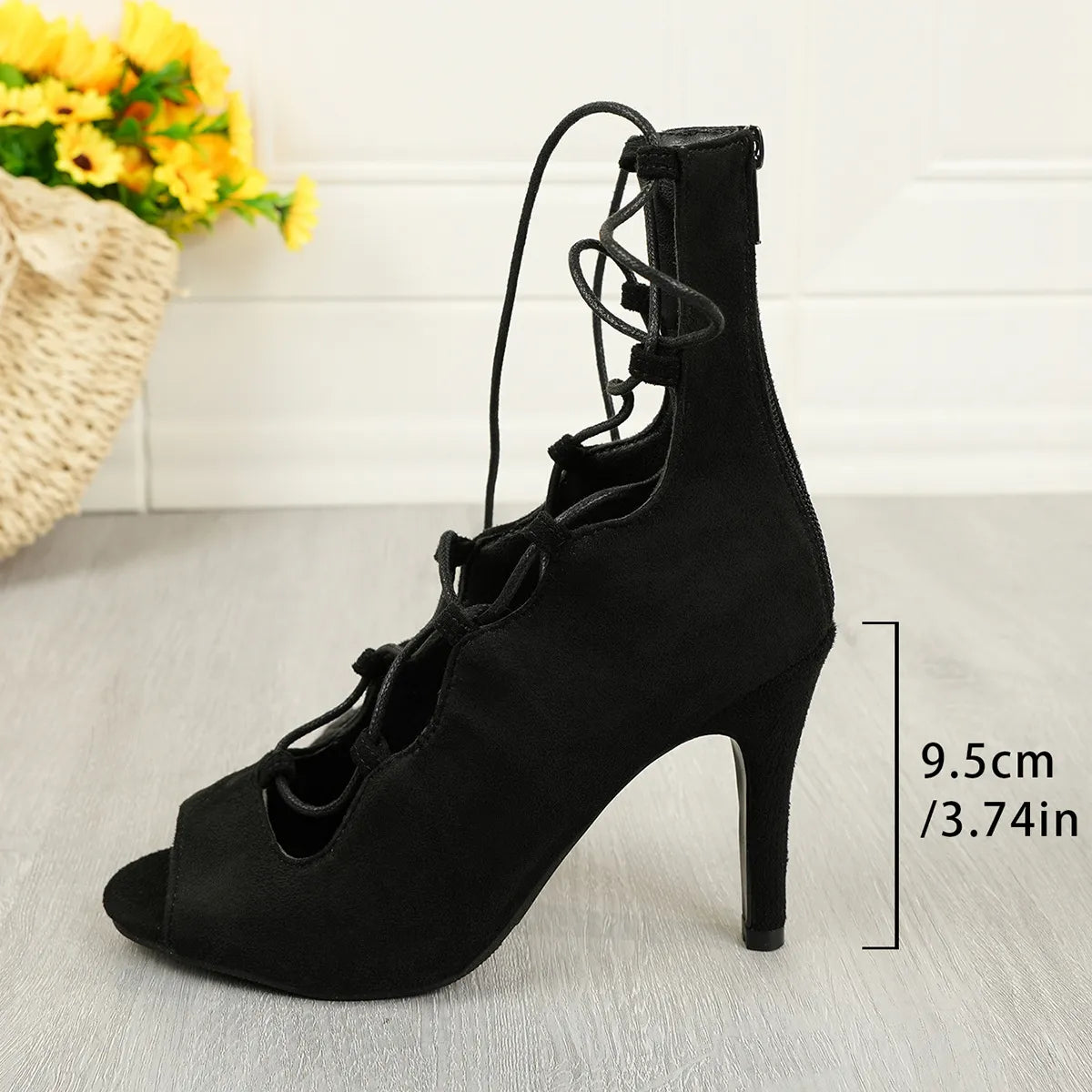 Elegant Lace-Up High Heel Sandals