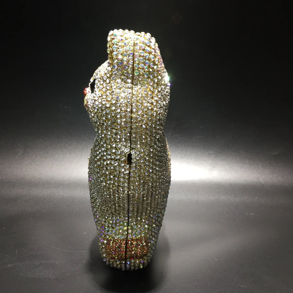 Crystal Cat Shape Rhinestone Clutch