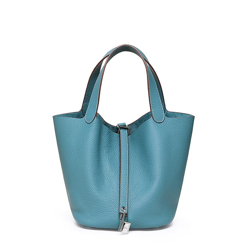 Genuine Leather Bucket Bag