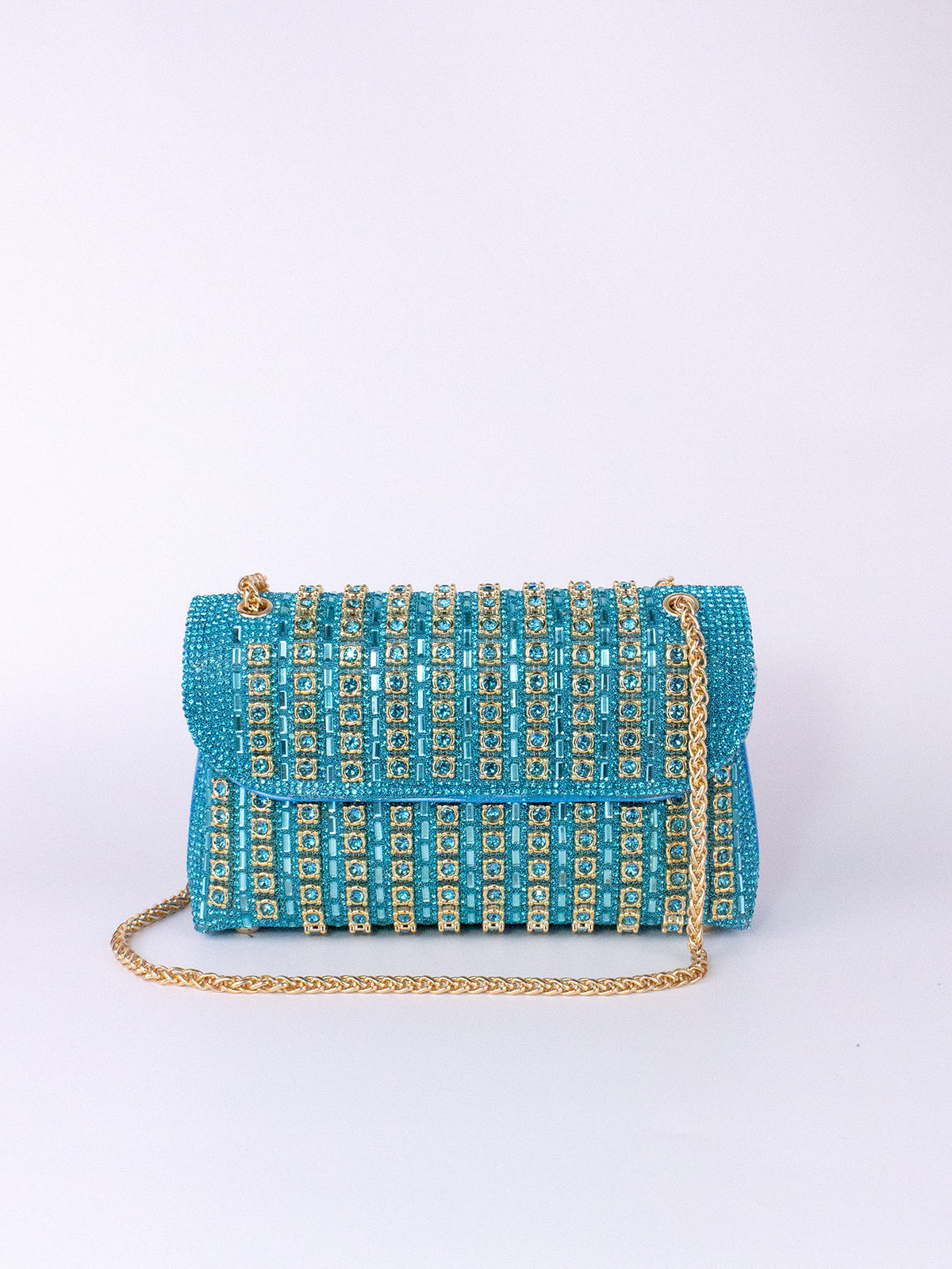 Rhinestone Brooch Evening Clutch