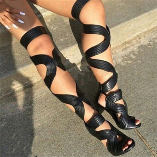 Sexy Open Toe Gladiator Sandal Boots