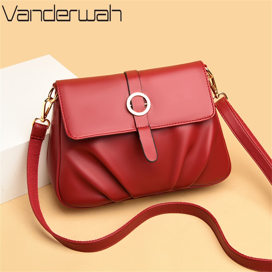 Ruched Leather Crossbody