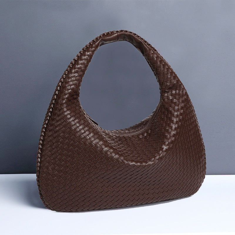 Crescent Woven Shoulder Bag