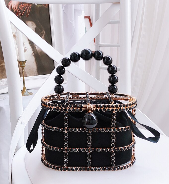 Leopard Diamond Basket Bag
