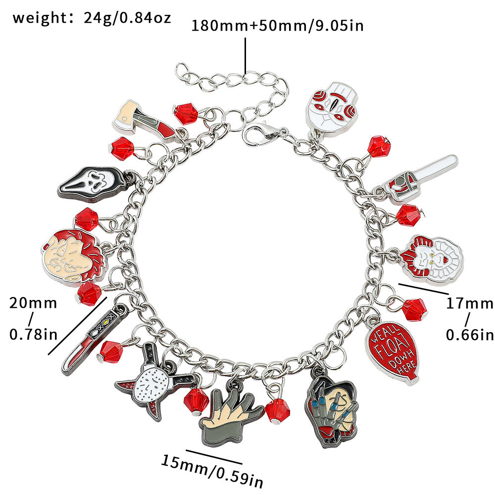 Cartoon Anime Pirate Wang An Rabbit Doll Bracelet Stitch Groot Pendant Bracelet