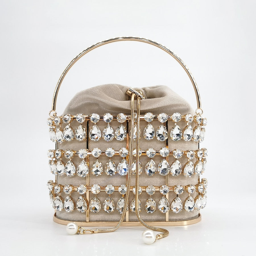 Crystal Velvet Evening Clutch