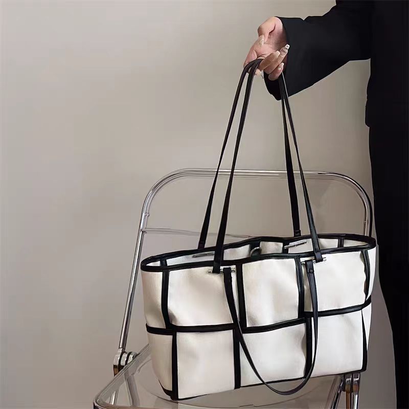 Canvas Splice Crossbody Shoulder Bag