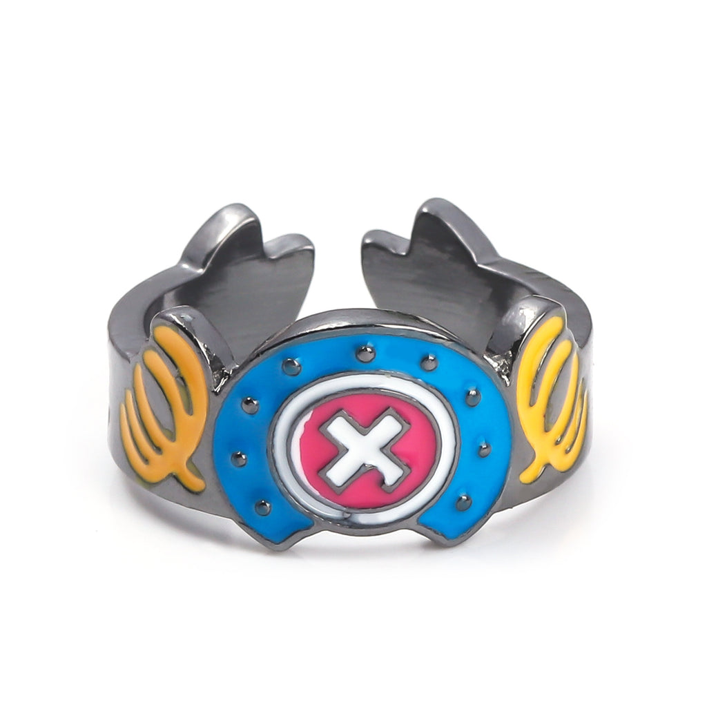 Anime Merchandise One Piece Straw Hat Pirates Ring - Luffy, Zoro, Sanji, Nami, Robin, Chopper Cosplay Finger Ring