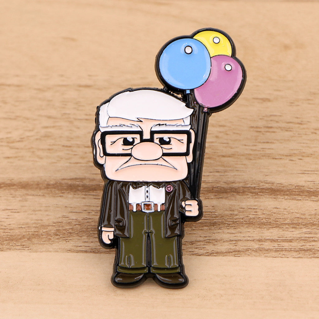 Character cartoon letter brooch badge pin alloy chest badge