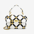 Plaid Structured Shoulder Bag