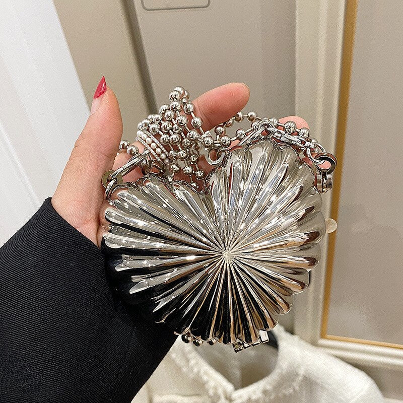 Heart Shell Chain Bag