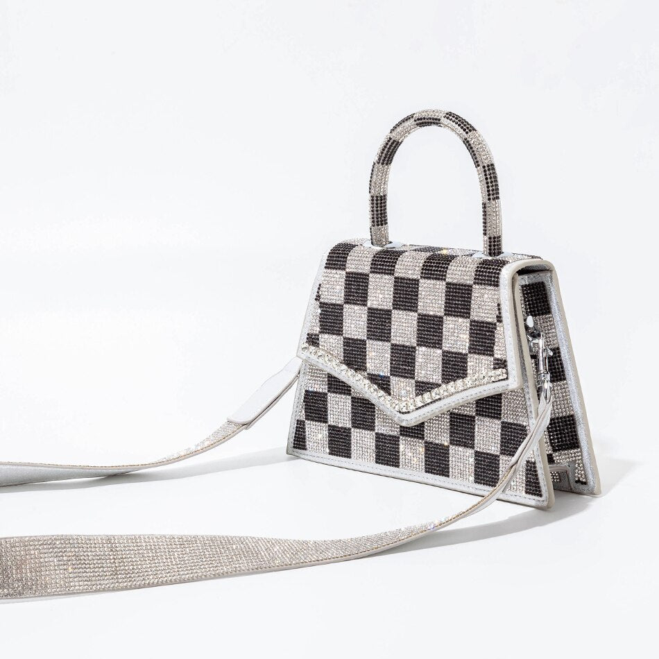 Checkerboard Crystal Clutch