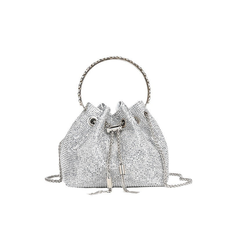 Rhinestone Tassel Diamond Bucket Bag