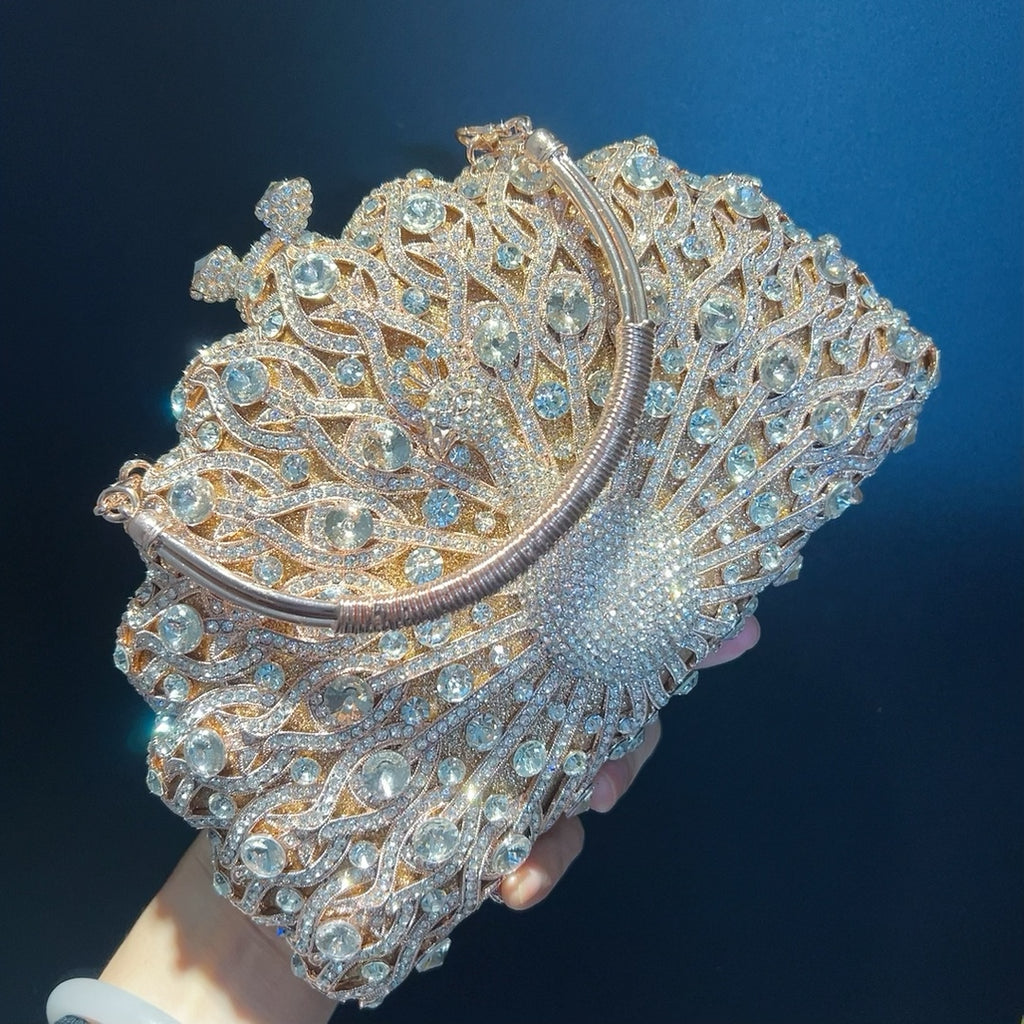 Peacock Diamond Luxury Banquet Clutch