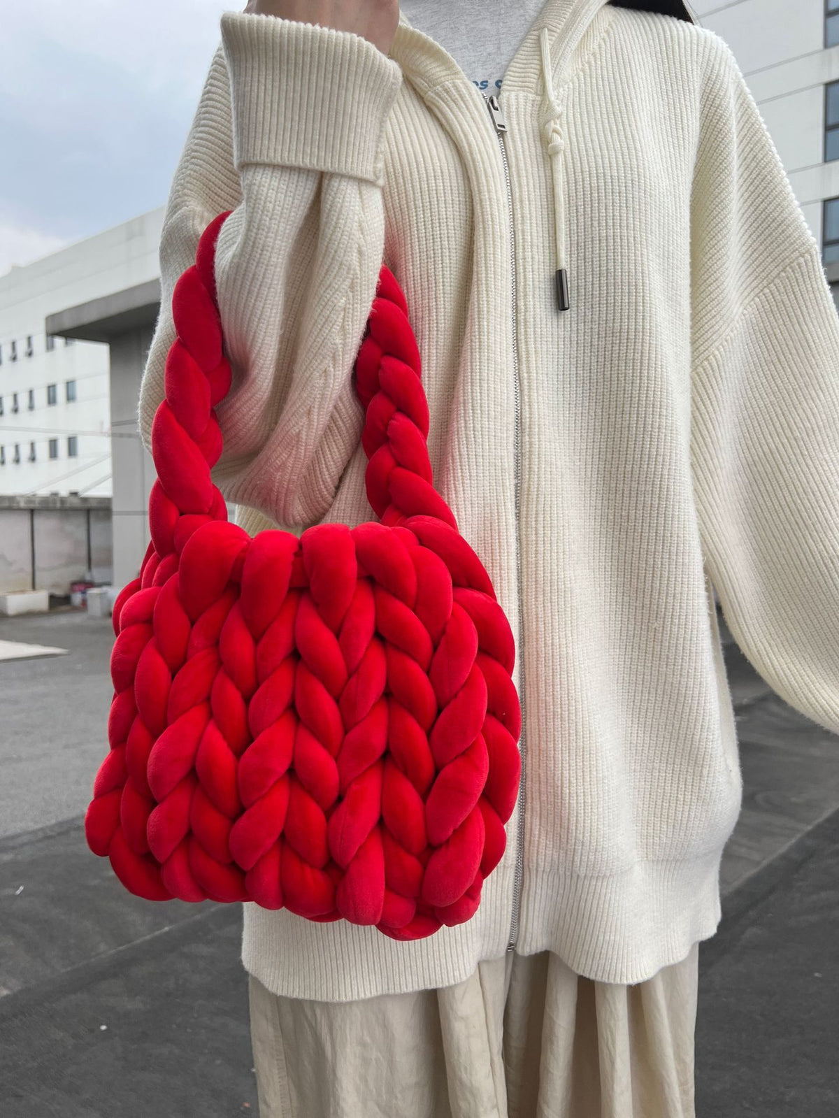 Crystal Velvet Woven Mailman Bag