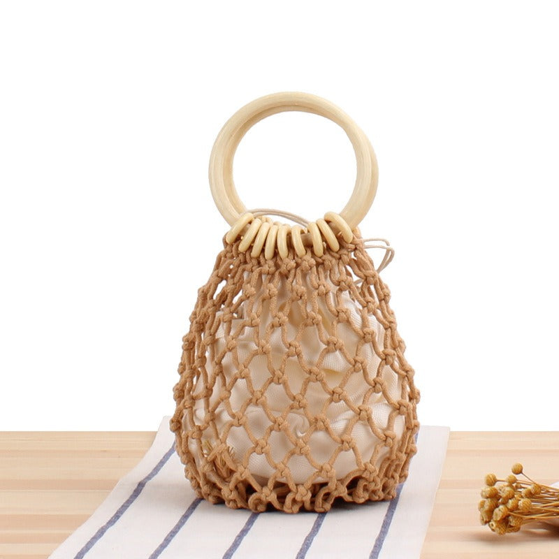 Handwoven Cotton Net Beach Tote