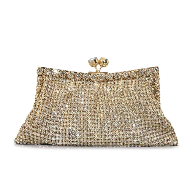 Rhinestone Beaded Chain Evening Purse