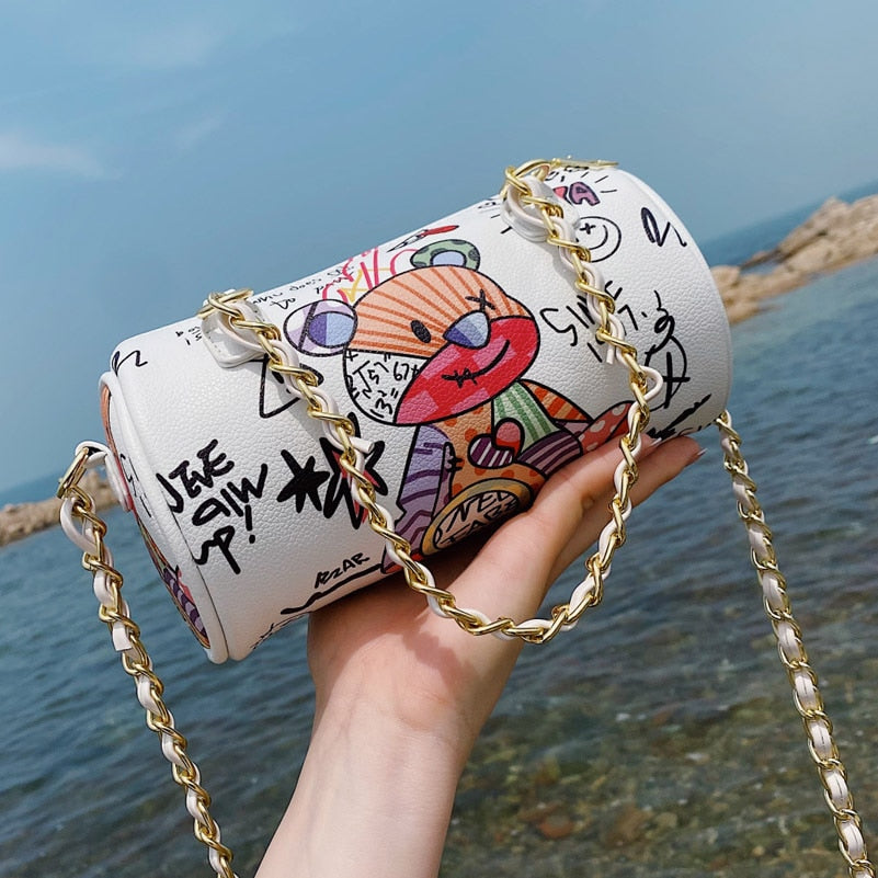 Graffiti PU Crossbody