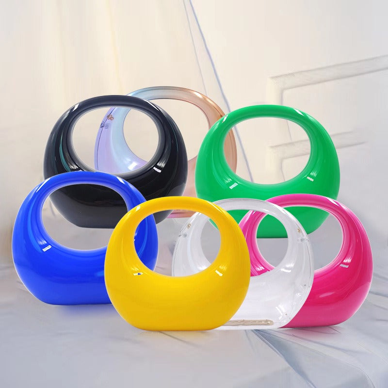 Crescent Acrylic Celebrity Evening Bag