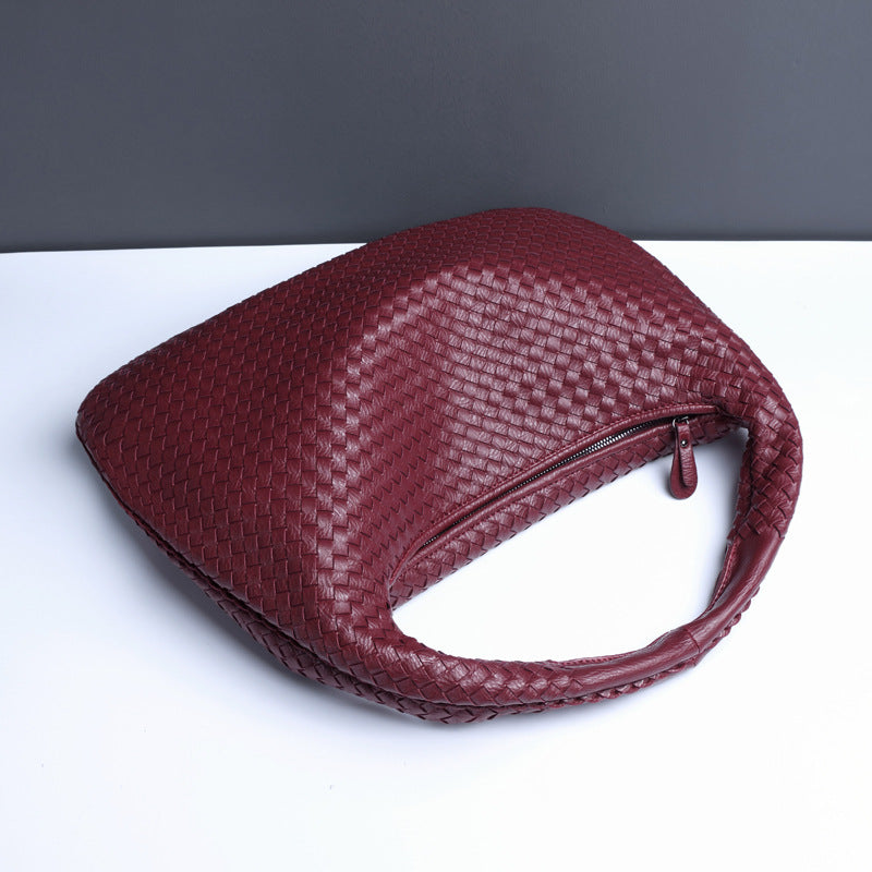 Crescent Woven Shoulder Bag