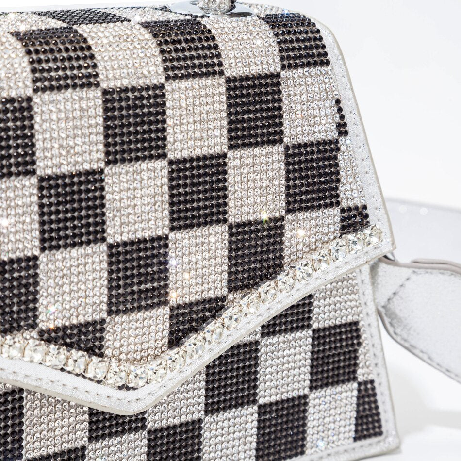 Checkerboard Crystal Clutch