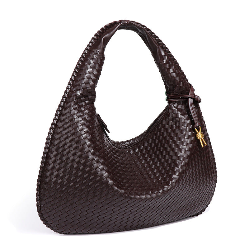 Crescent Woven Shoulder Bag