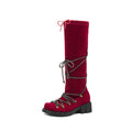 Belted Square Heel Slimming Over-the-Knee Boots
