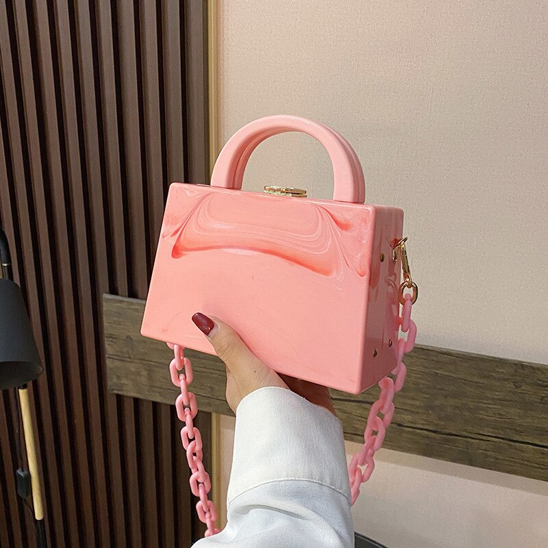Acrylic Chain Evening Clutch