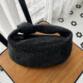 Crystal Knotted Half Moon Underarm Bag