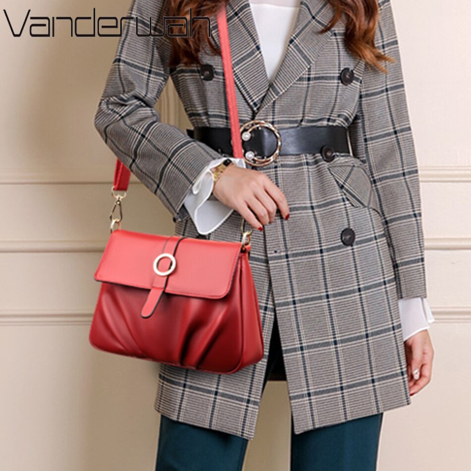 Ruched Leather Crossbody