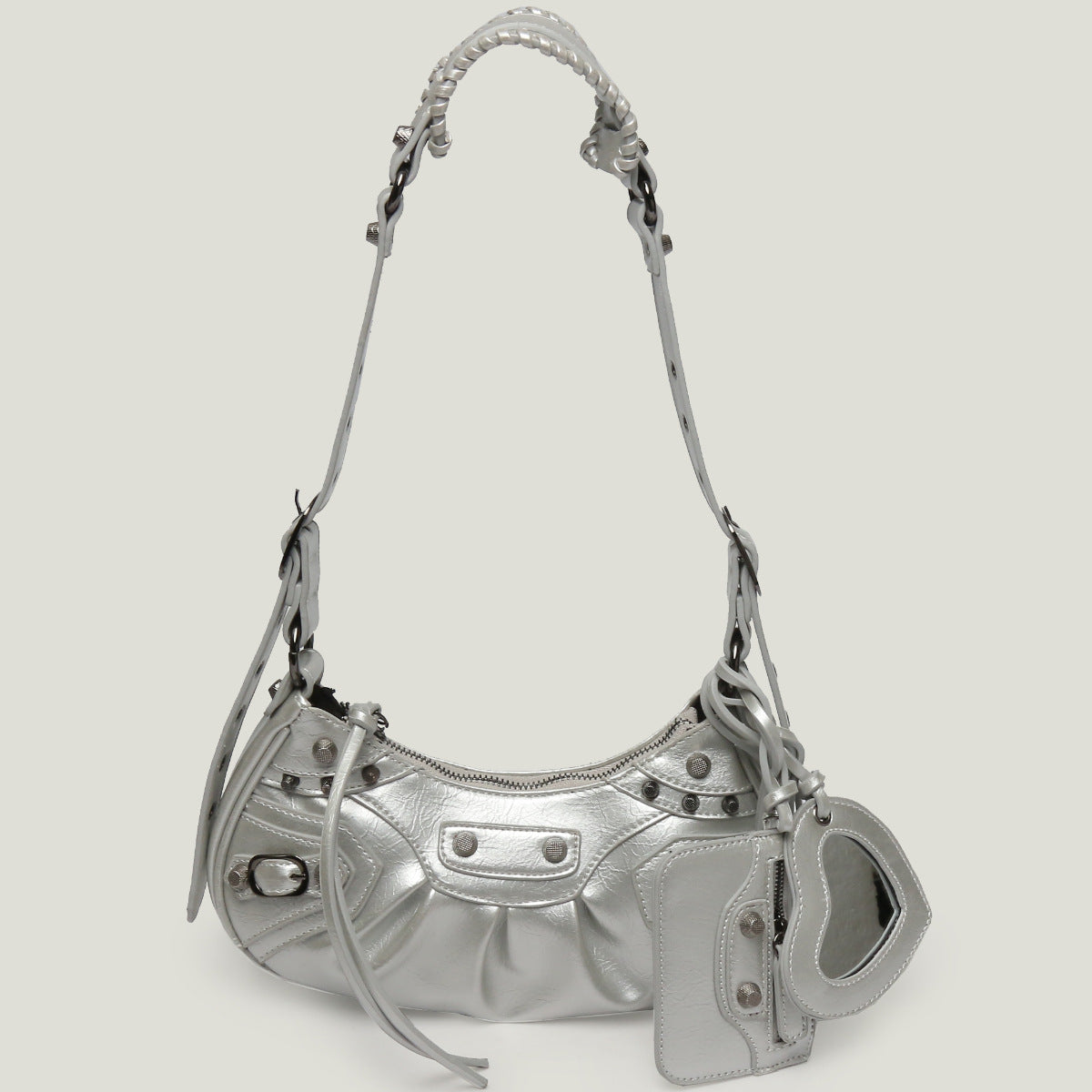 Moto Rivet Crescent Bag