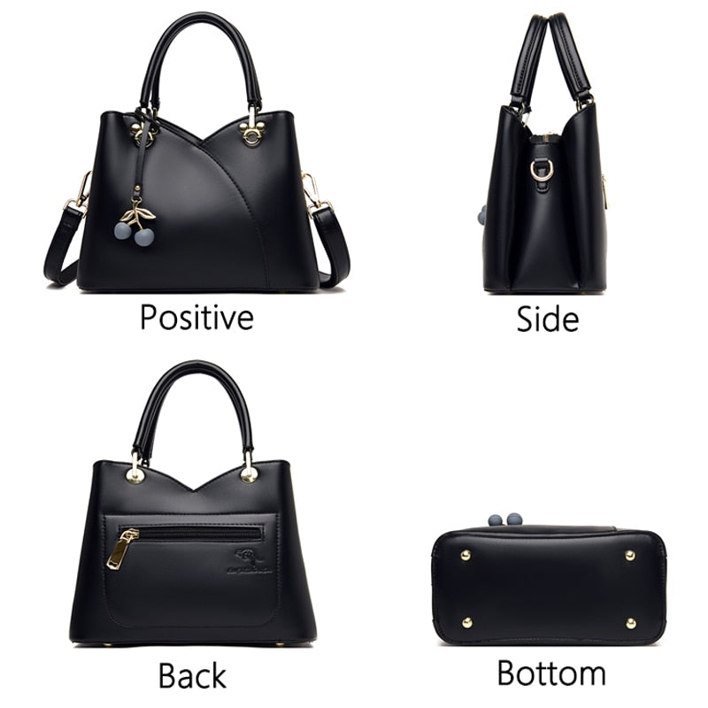 Contrast Stitch Shoulder Bag
