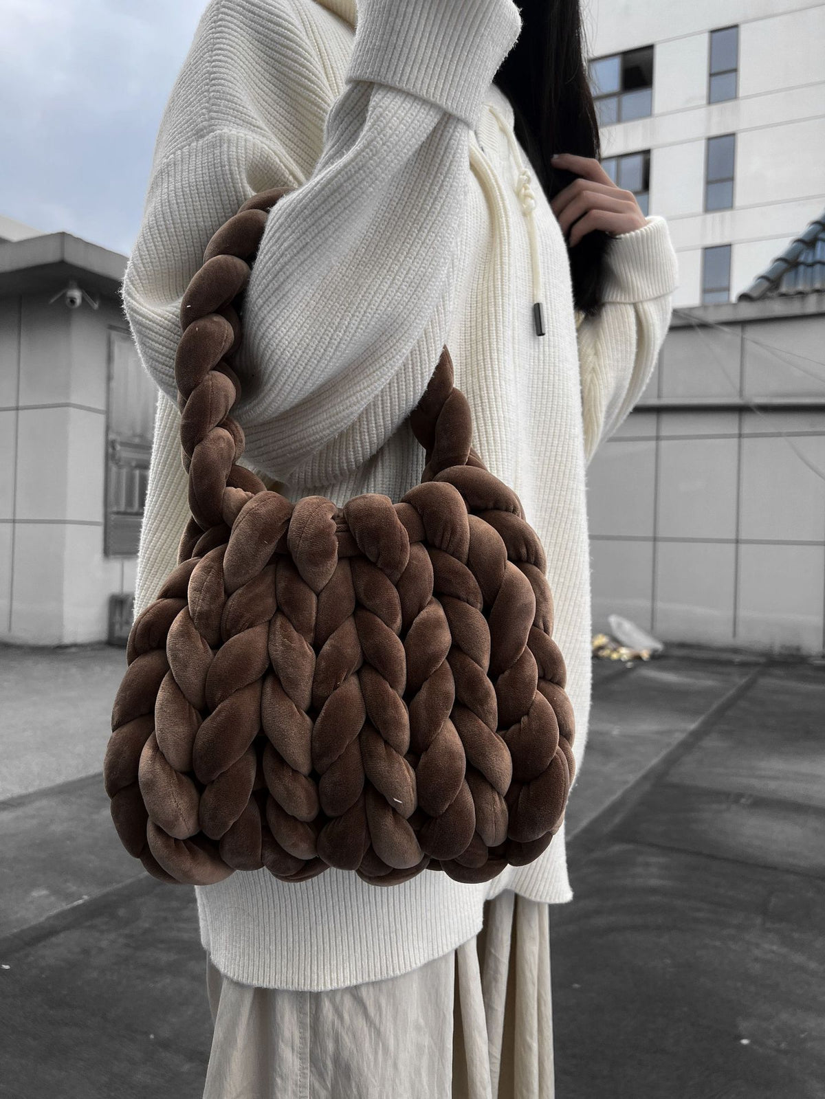 Crystal Velvet Woven Mailman Bag