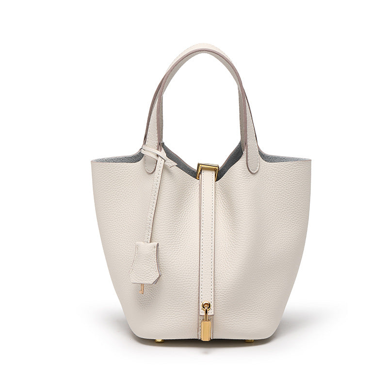 Genuine Leather Bucket Bag