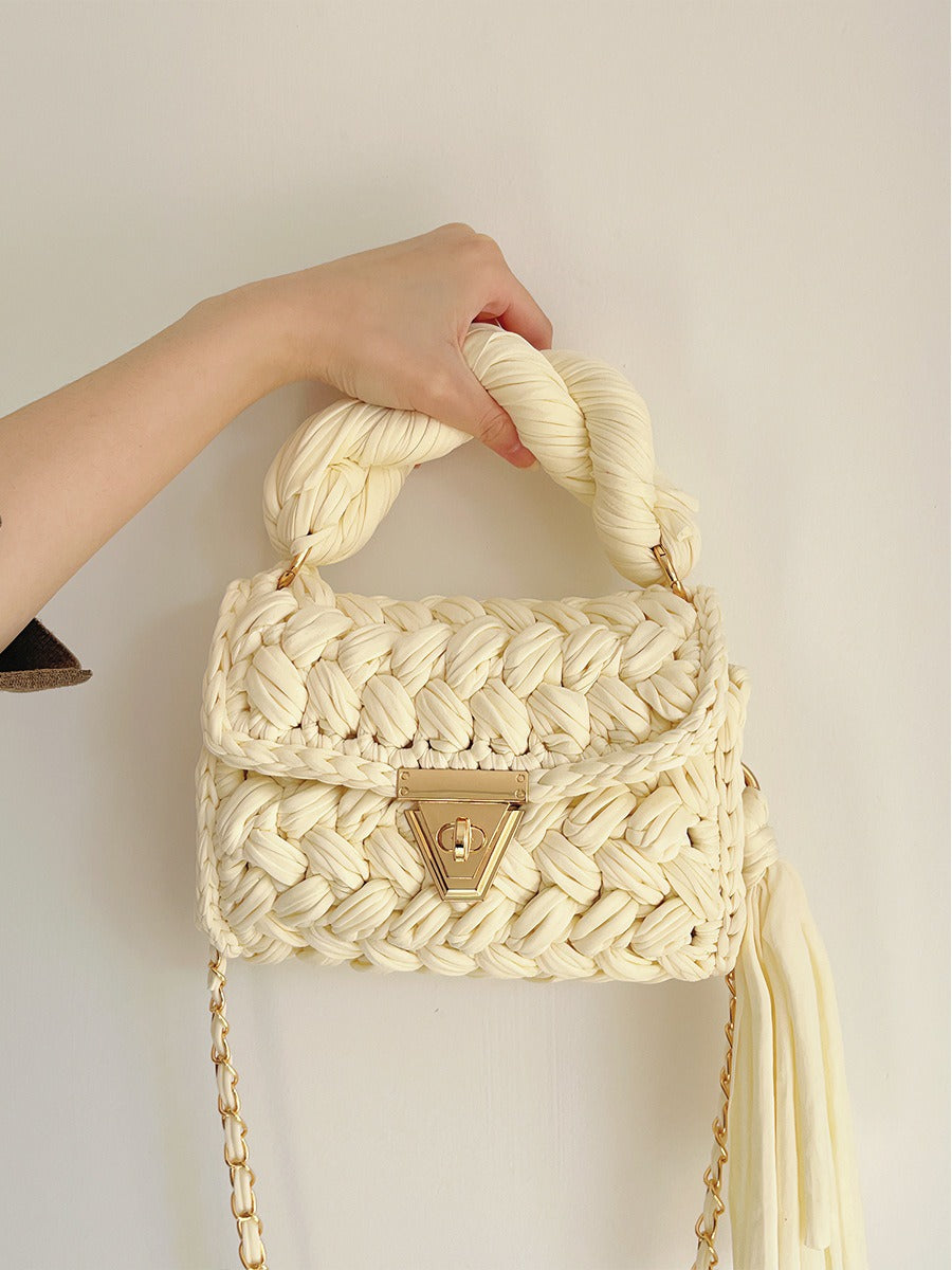 Crochet Tassel Shoulder Bag