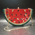 Lemon Shape Rhinestone Chain Evening Purse