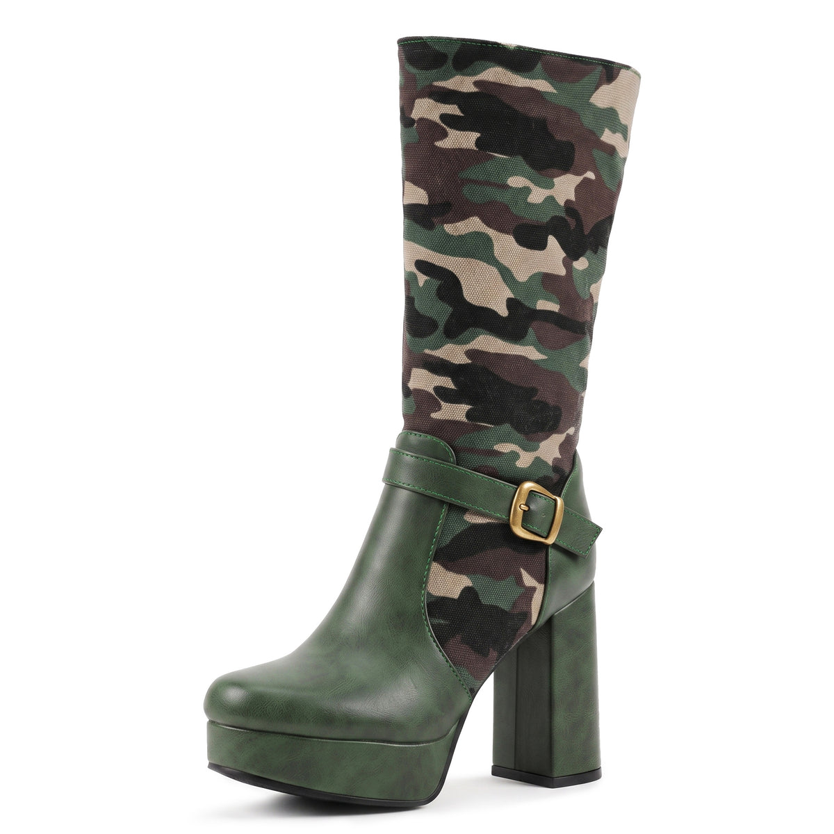 Punk Camouflage Platform High-Cut Boots