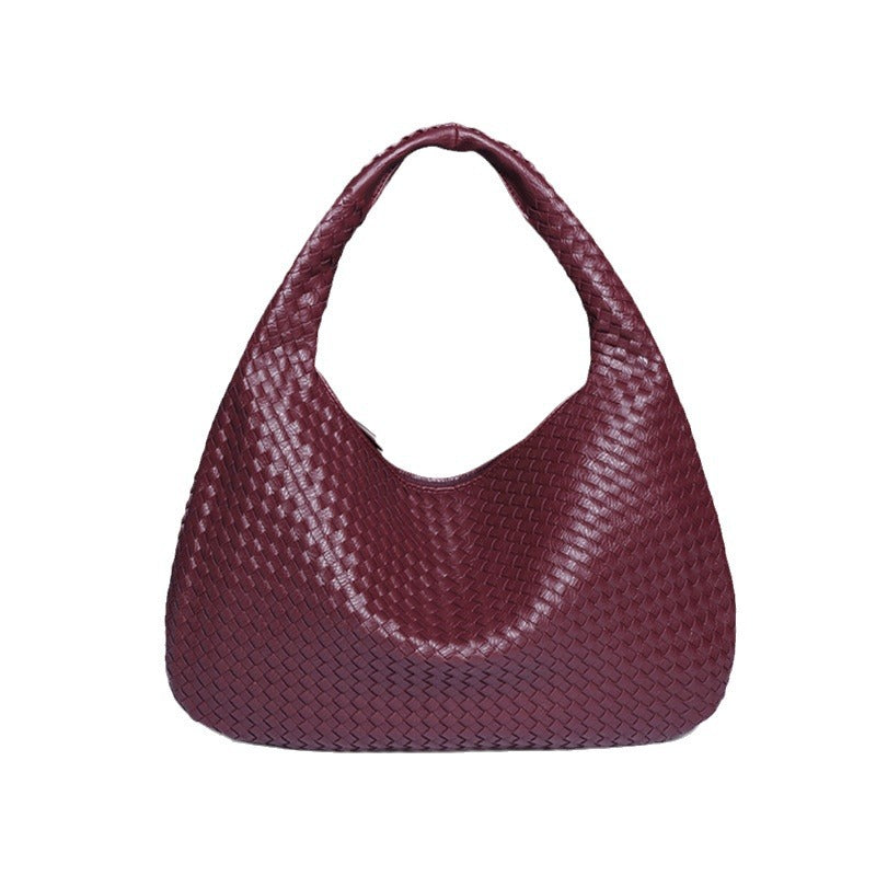 Crescent Woven Shoulder Bag